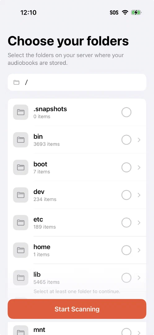 iOS — Folder picker